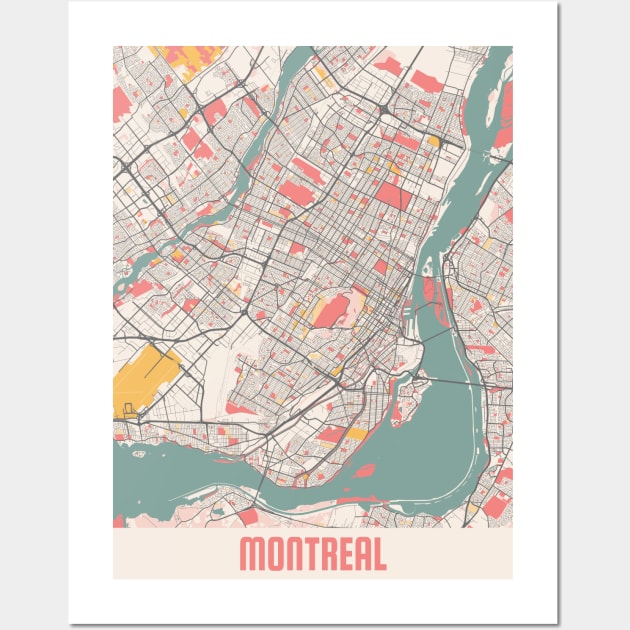 Montreal - Canada Chalk City Map Wall Art by tienstencil
